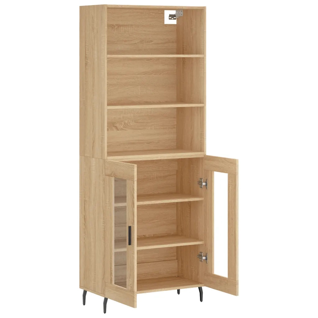 Credenza Rovere Sonoma 69,5x34x180 cm in Legno Multistrato 3189336