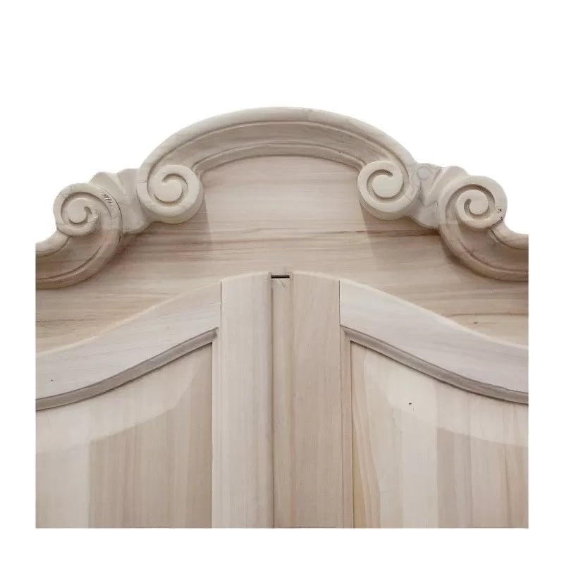 armadio classico 2 porte 2 cassetti legno grezzo 122x60x204 (1204) - Mobili 2G