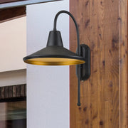 Lampada a Muro 'Kirkcaldy' Applique con Paralume a Sospensione - Metallo - Nero/Ottone [lux.pro]