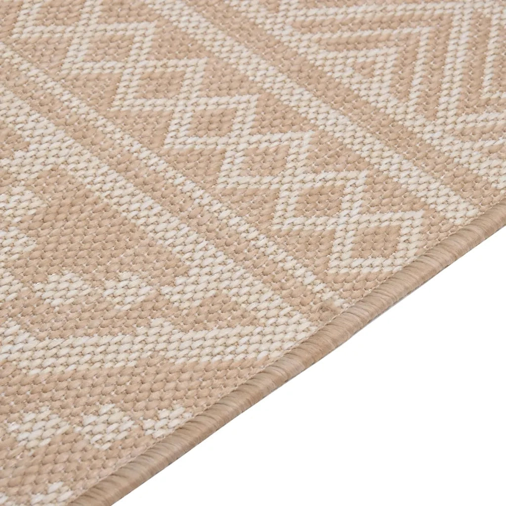 Tappeto da Esterni a Tessitura Piatta 160x230cm Strisce Marroni cod mxl 68755