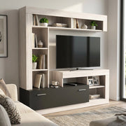 Parete Attrezzata per Soggiorno in Legno Composito cm 185x40x170 - GABE