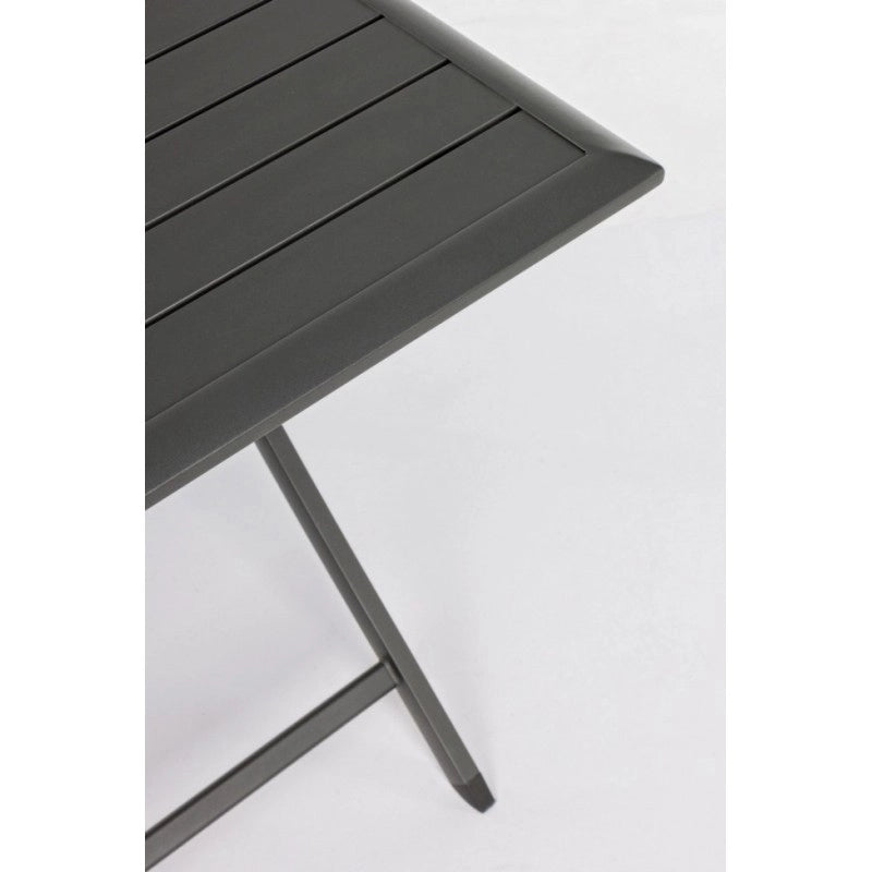 Tavolo da esterno pieghevole in alluminio Antracite ELIN 70x70x h71 cm
