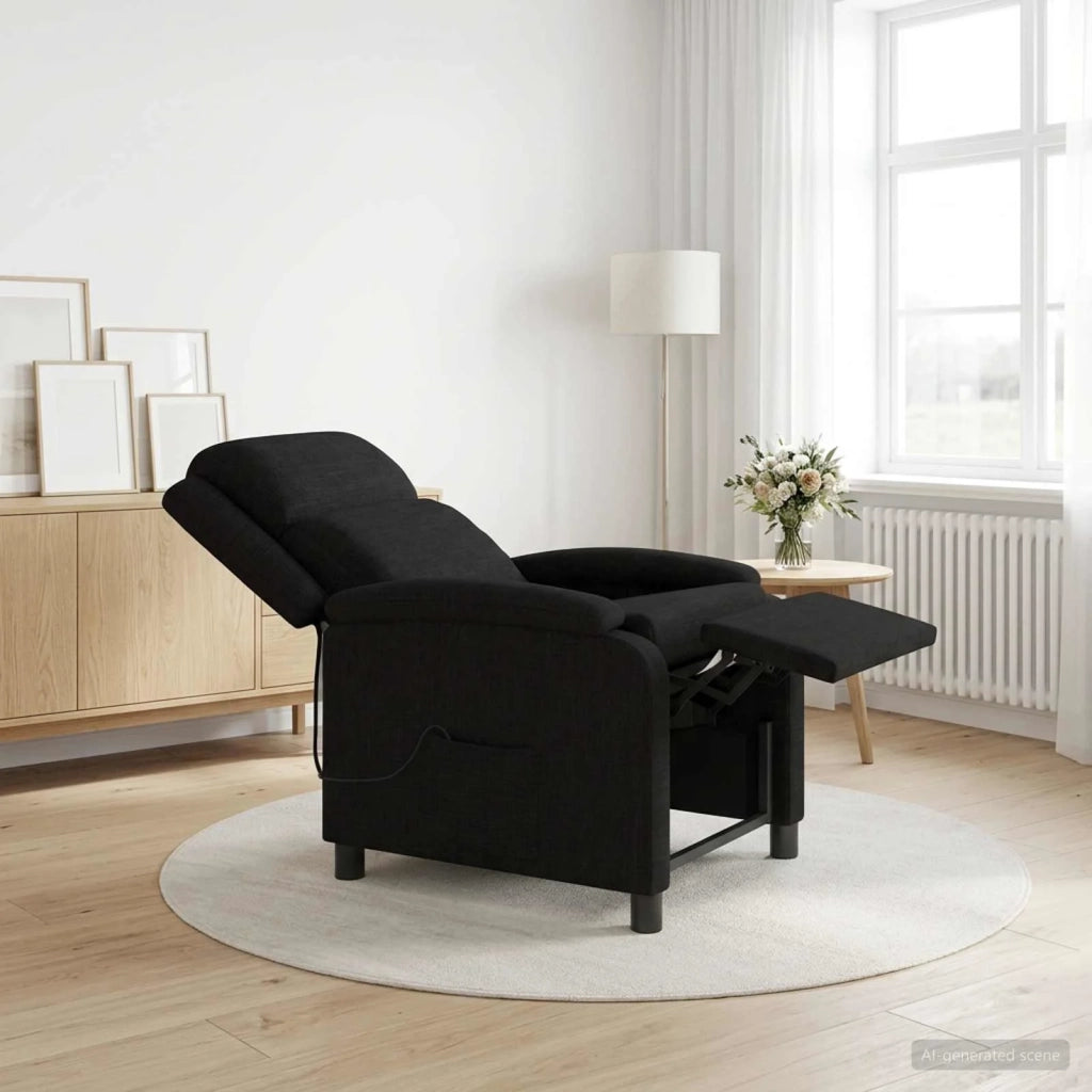 Divano Sedia-Poltrona Massaggiante Nero Tessuto 243981