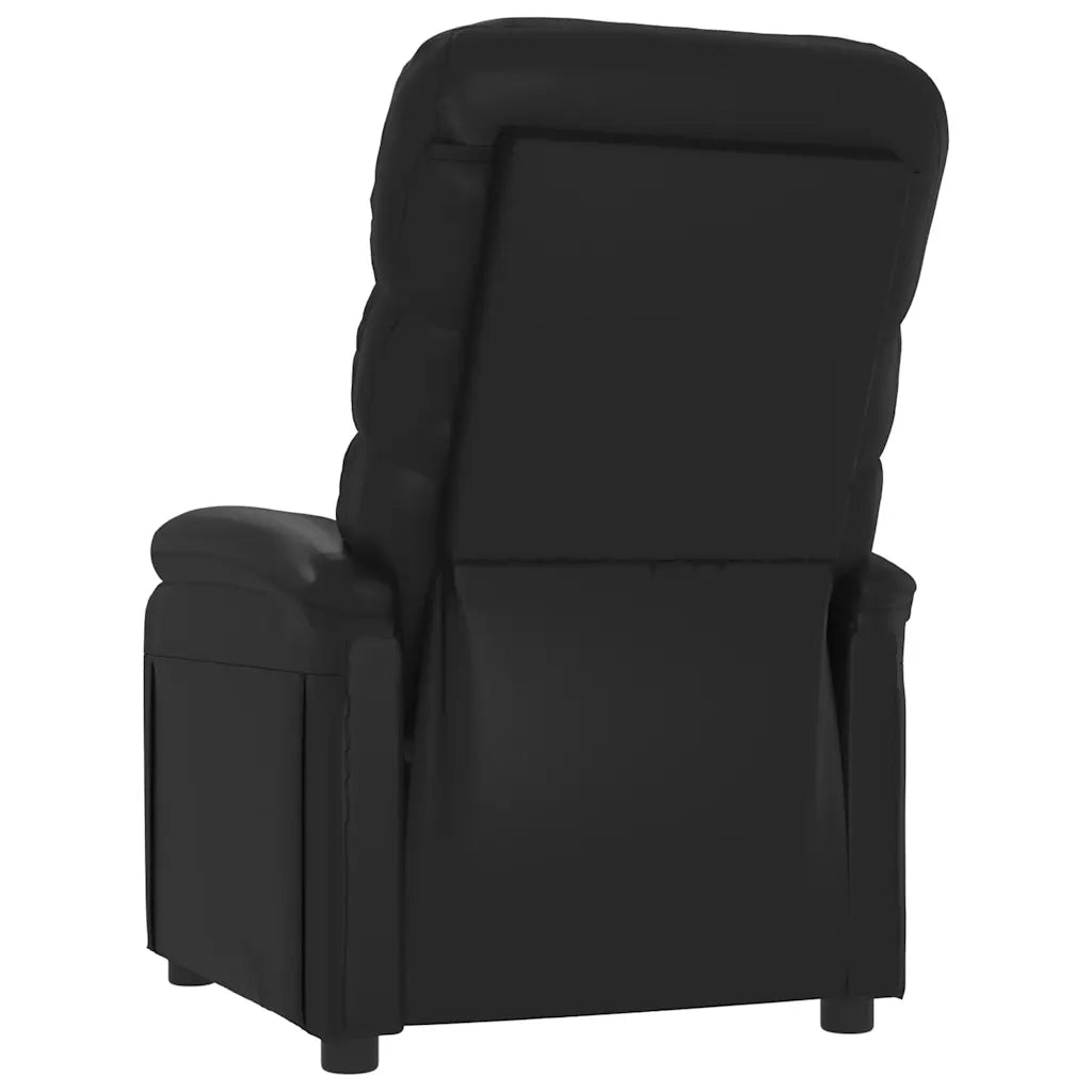 Divano Sedia-Poltrona Reclinabile Nera in Similpelle 582023