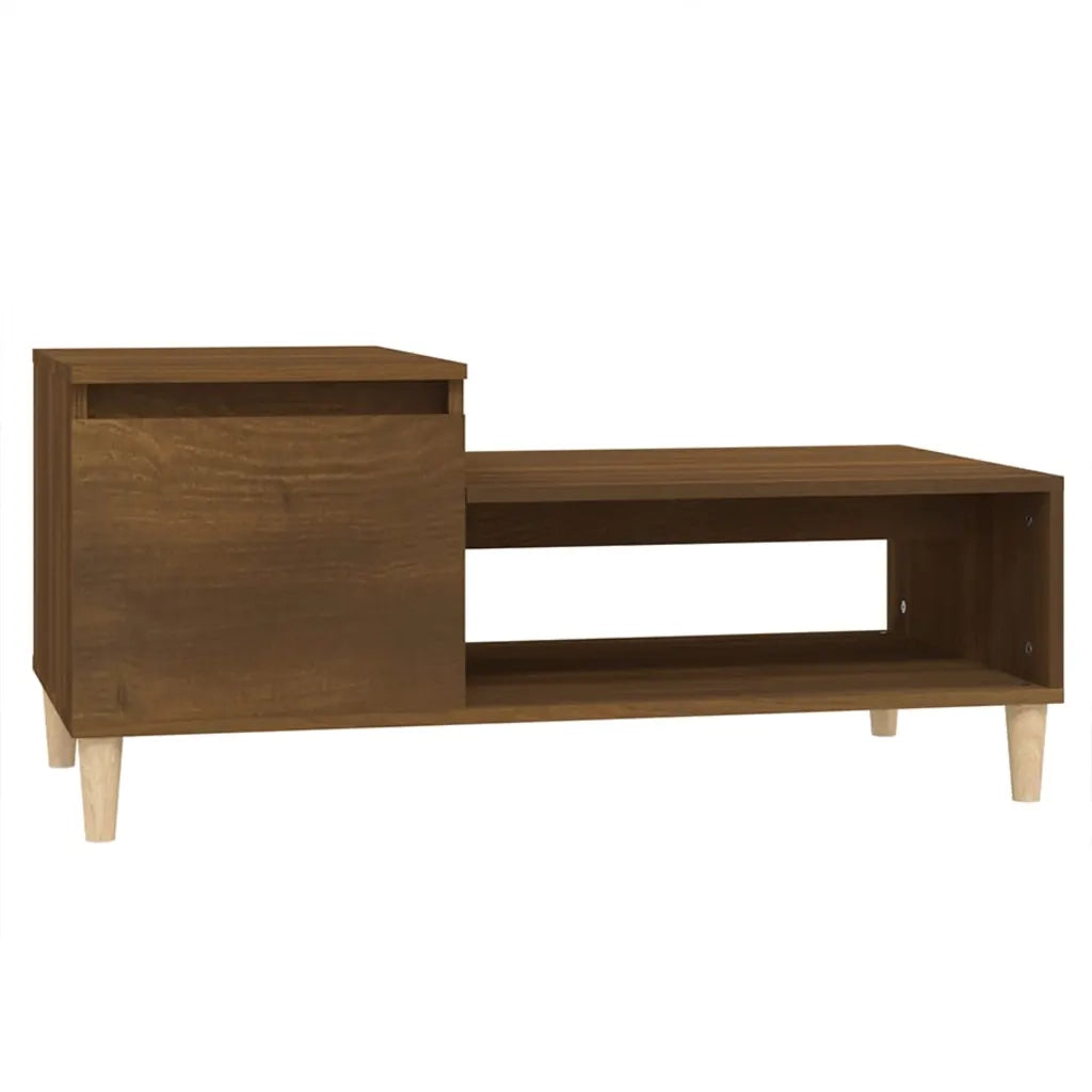 Tavolino da Salotto Rovere Marrone100x50x45cm Legno Multistrato 821131