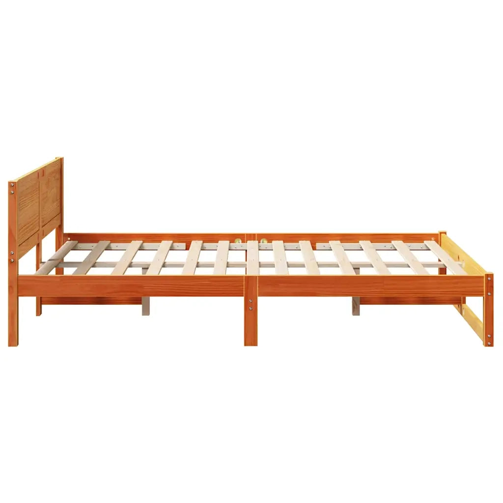 Struttura del letto Marrone cerato 120 x 190 cm Pino massello 873285
