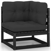 Salotto da Giardino-Set Divani da Giardino2 pz con Cuscini Massello di Pino Nero