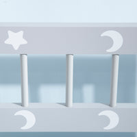 Easycomfort Cassapanca Moderna Portagiochi con Leva a Gas, in MDF e Legno di Pino, 60x30x50 cm, Bianco e Grigio