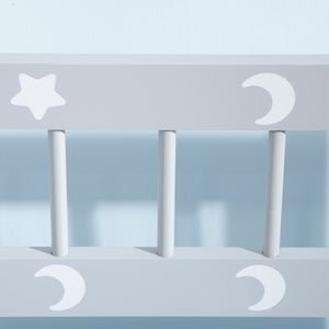 Easycomfort Cassapanca Moderna Portagiochi con Leva a Gas, in MDF e Legno di Pino, 60x30x50 cm, Bianco e Grigio