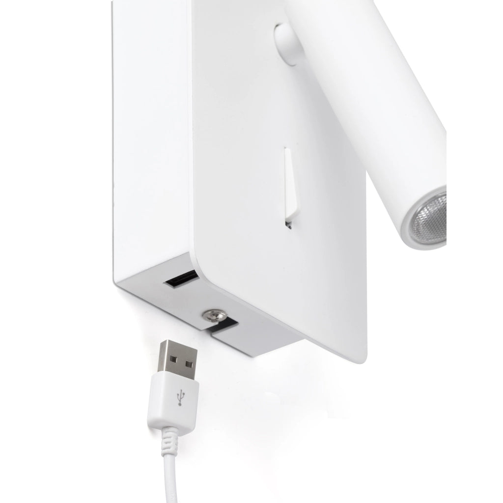 SUAU, Applique con USB per Interni, Faro Barcelona