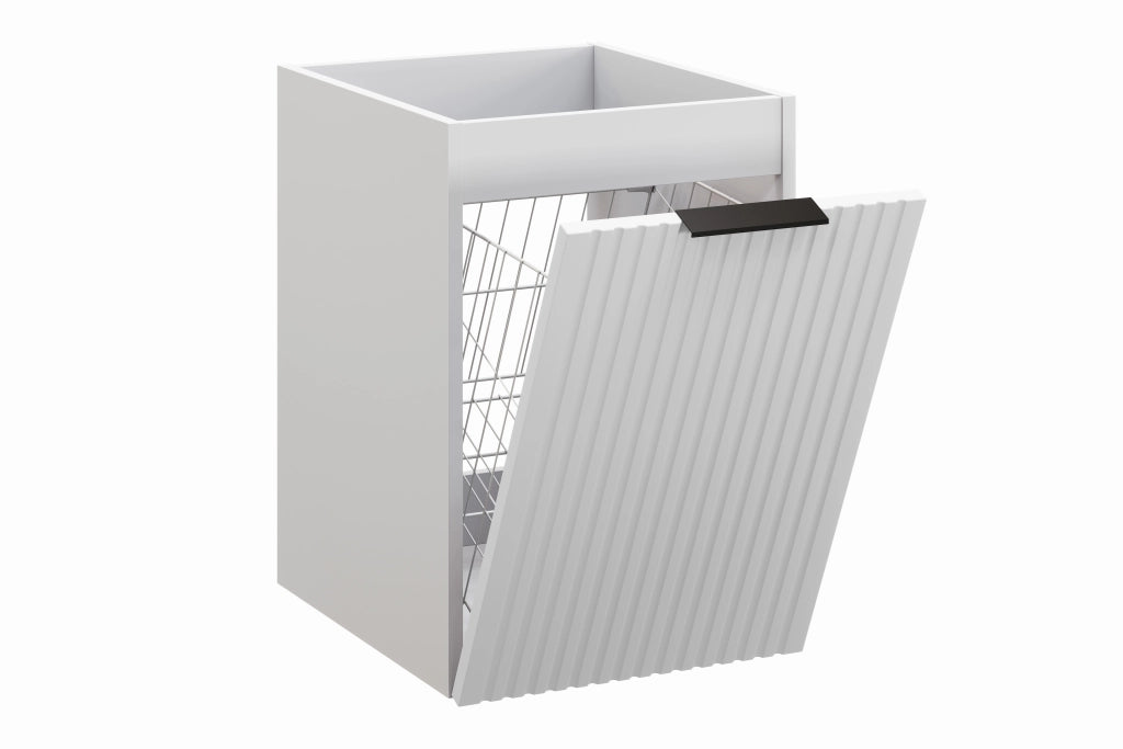 Mobile sotto piano 40 cm con cesto portabiancheria Adel White 40 x 57 x 46 cm