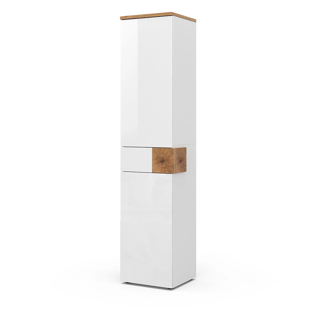 Vicco Armadio per il bagno Bianco 40 x 184.2 cm con 2 ante e cassetto