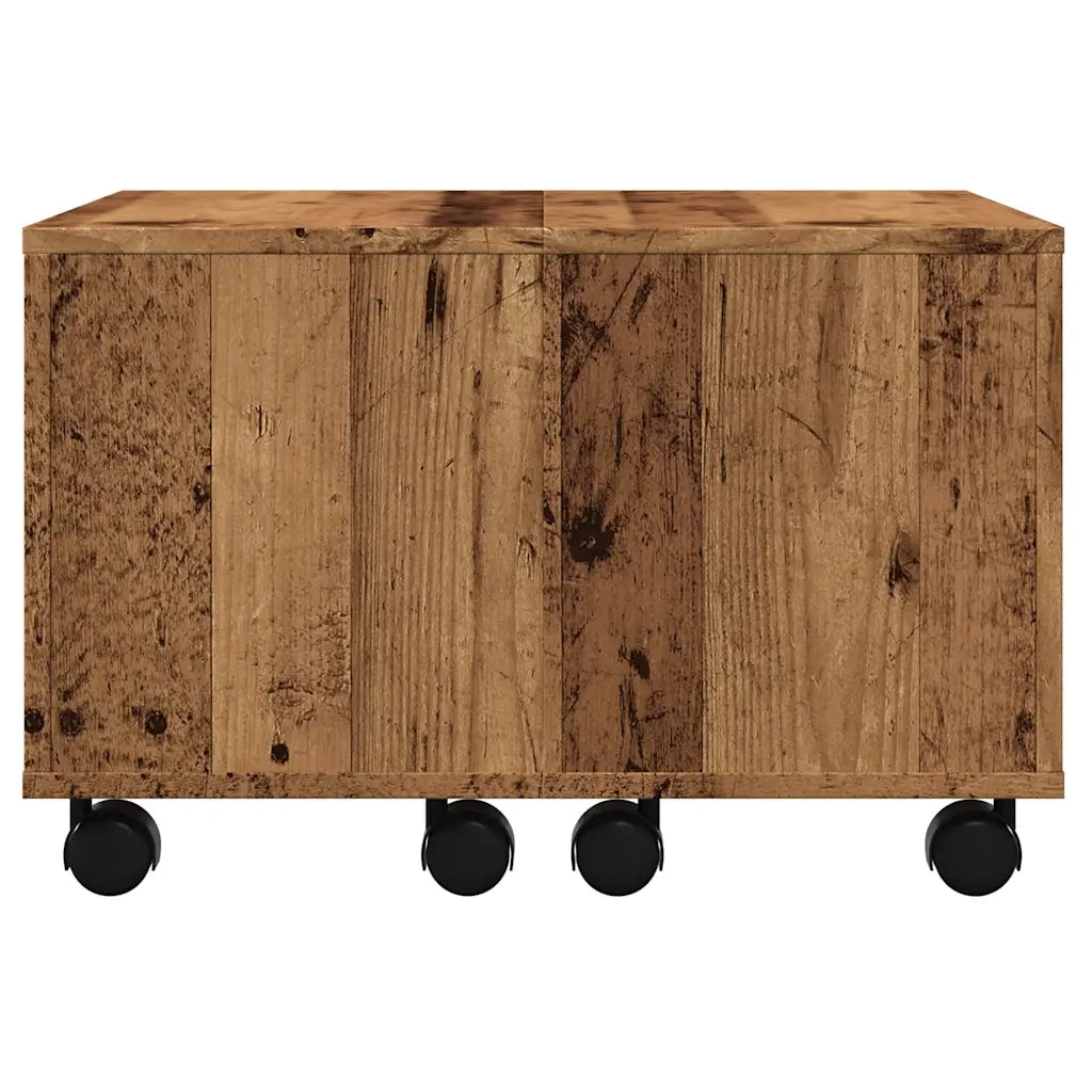 Tavolino da Salotto Legno Antico 60x60x38 cm Legno Multistrato