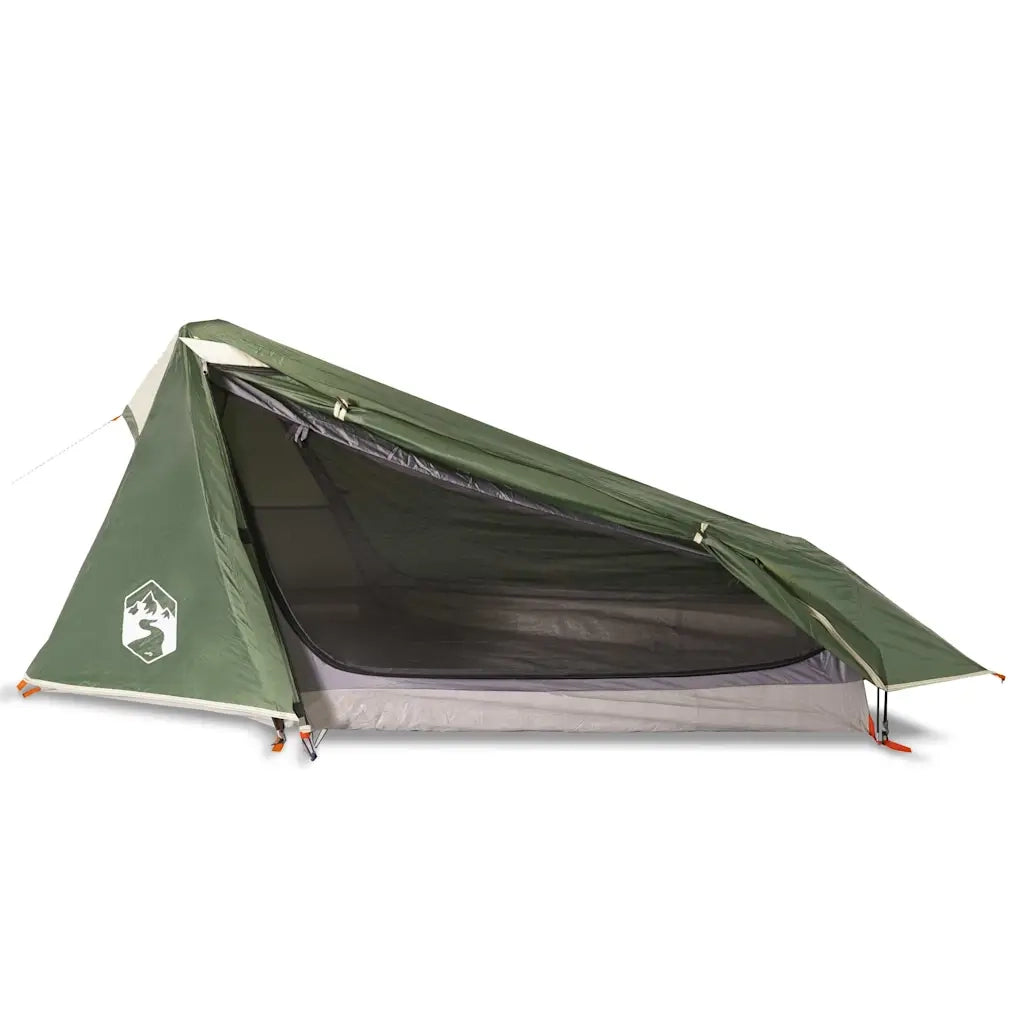 Tenda da Campeggio a Tunnel per 1 Persona Verde Impermeabile 94608