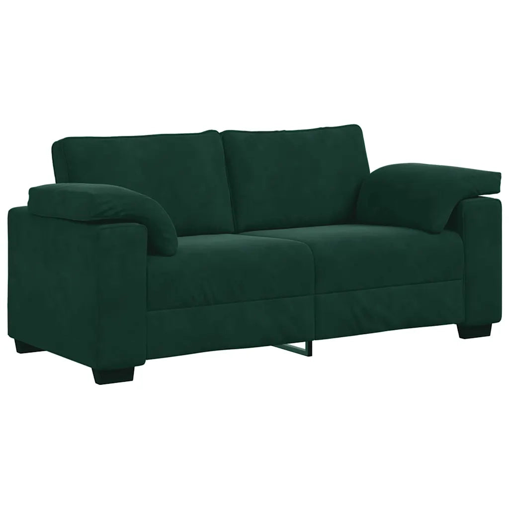 vidaXL Divano Divanetto Verde Scuro 140 cm in Velluto