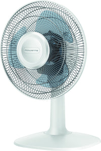 Rowenta essential+ vu2330 essential +, ventilatore da tavolo, 3 velocità, silenziosità 46 dba, design compatto, flusso d’aria mx 34 m3/min, bianco - 4100006804