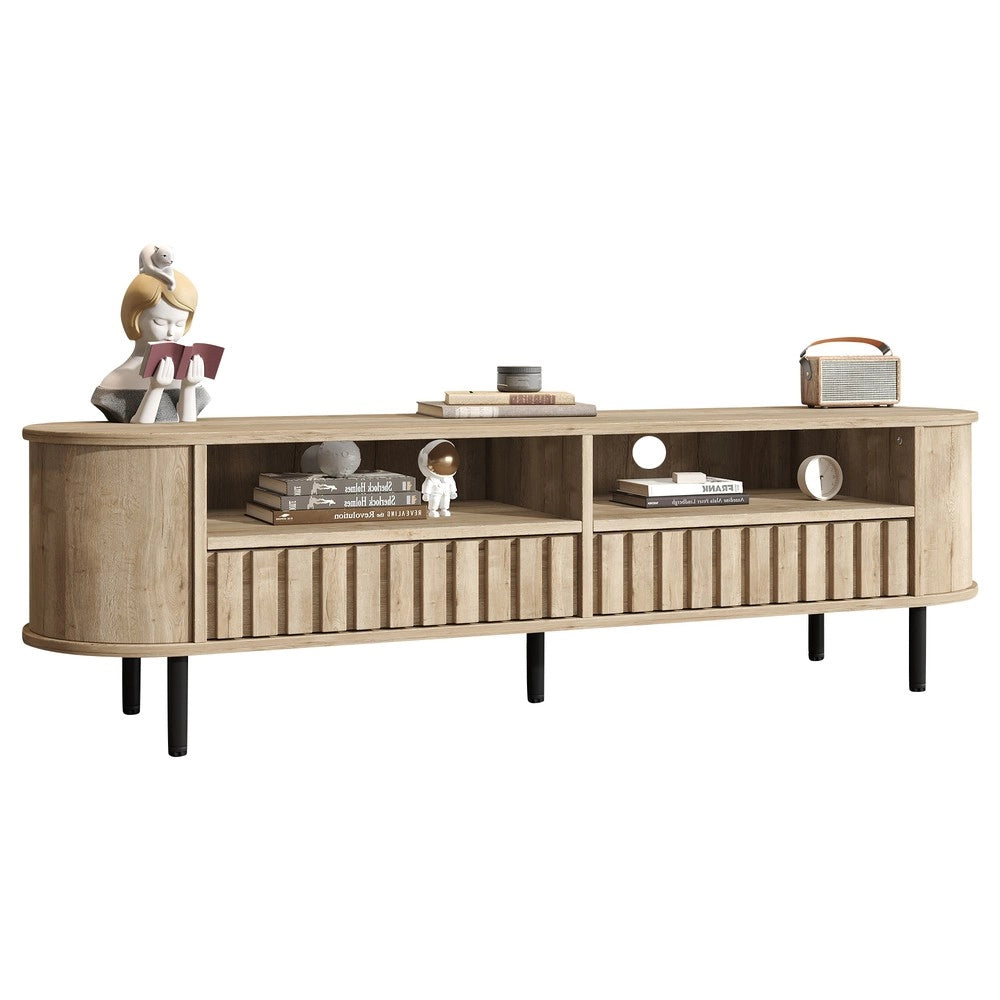 Mobile TV Lowboard ¨C Xylo ¨C Legno Naturale, MDF, 2 Ante 2 Cassetti, 160x40x48 cm