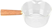 Ciotola per il caffè in vetro borosilicato - forma a V - coperchio a vite - antiscivolo - verde - vetro borosilicato - adatto per uso a gas - 400 ml