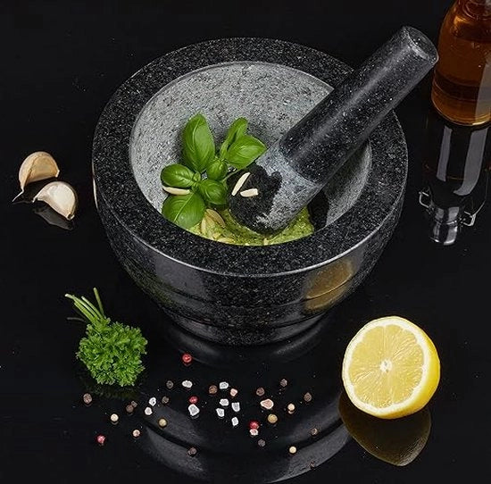 Impastatrice e pestello - Bacinella tritacarne con martello a manovella, pestello per salse e aglio, tritacarne a mano, schiaccia spezie, accessori cucina