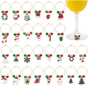 Vetrini per Vino con 28 Stili - Lega d'Oro - Email - Identificatori per Bere - Anelli per Vino - Ideali per Feste - 49-56 mm Lunghezza - Vetrini per Bere