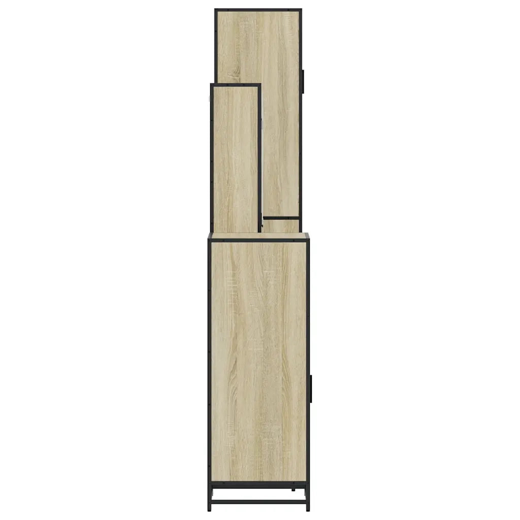 Set Mobili da Bagno 4 pz Rovere Sonoma in Legno Multistrato 3301206