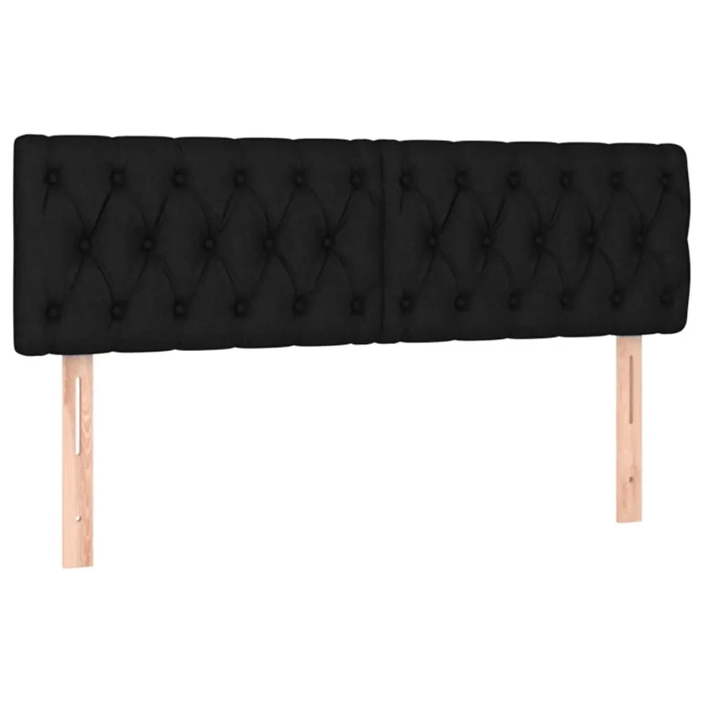 Testiera | Testata Nera 160x7x78/88 cm in Tessuto