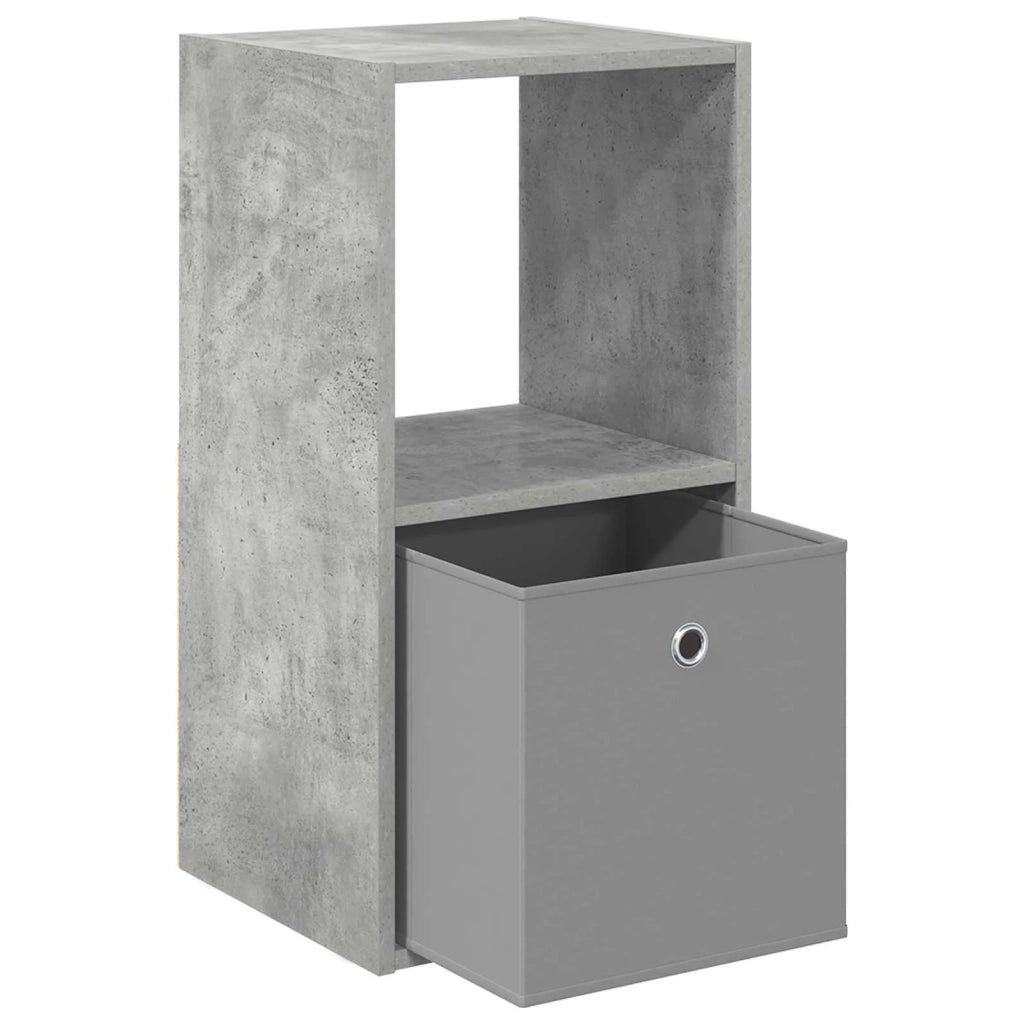 Set di 2 Comodini | Armadio da Notte | Mobiletto da notte con cassetto Grigio cemento 35 x 32 x 68,5 cm