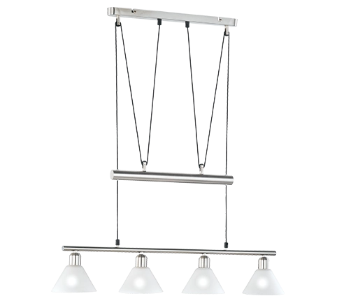 Lampada Sospensione 28W Yo Yo 4 Luci Coni Vetro Stamina GD Trio