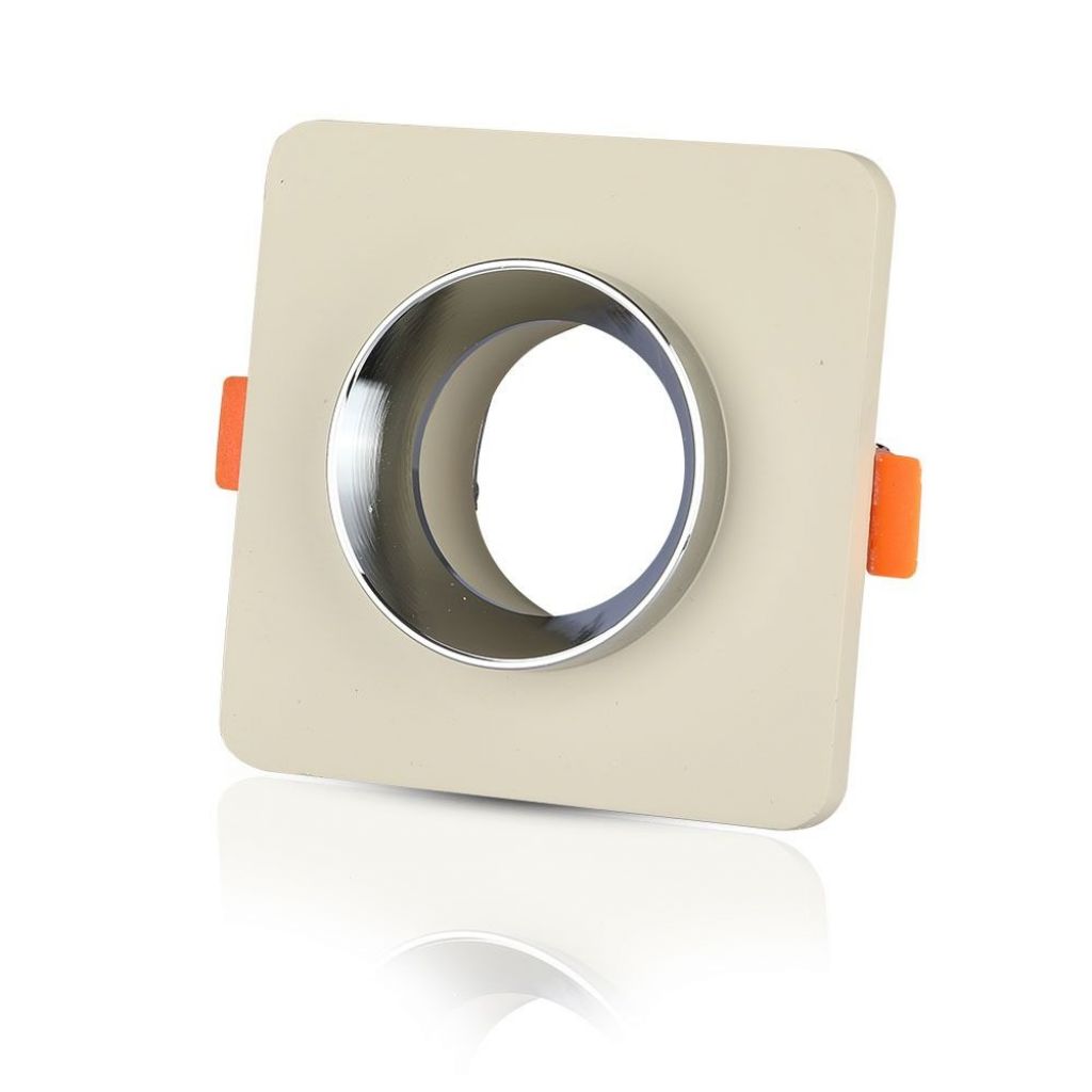 GU10 CONTROTTI IN METALE DI GYPSUM OFF LUCE RICCA BIANCA CON ROULD CROMO