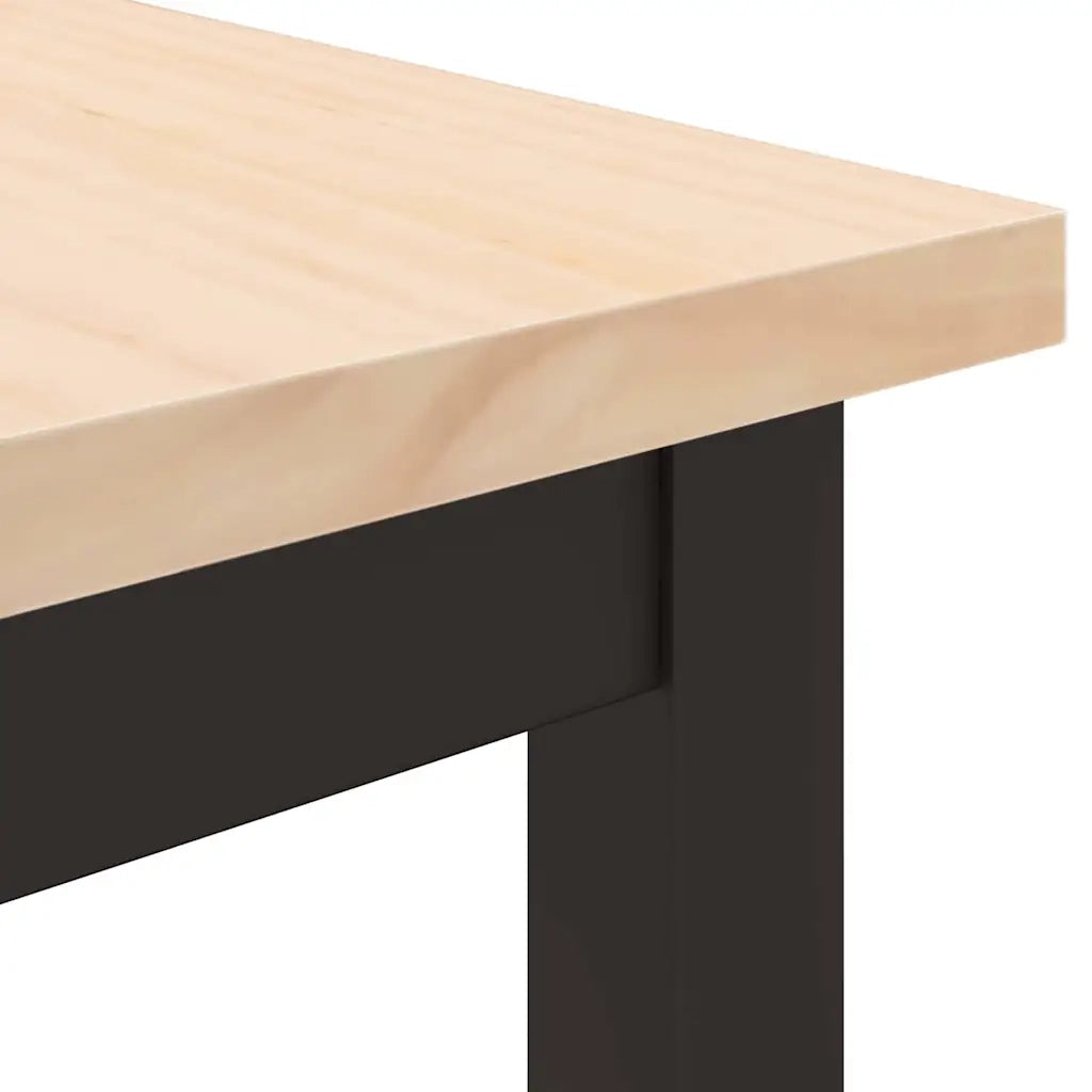 tavolo Naturale 100 x 50 x 77 cm Legno ingegnerizzato e acciaio 873792