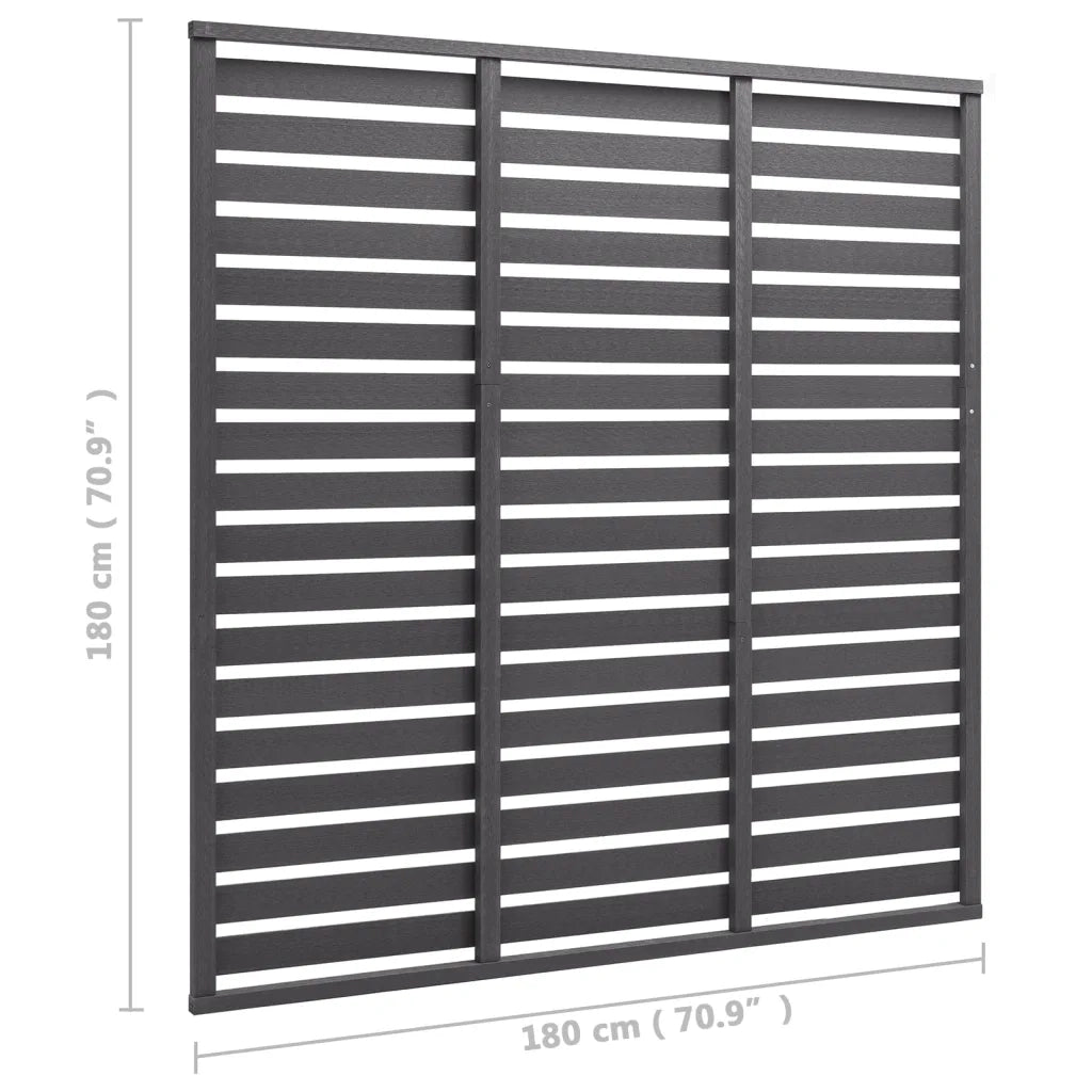Pannello di Recinzione in WPC 180x180 cm Grigio cod mxl 19257