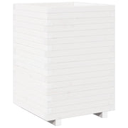 Fioriera rialzata per piante e fiori terrazza giardino 50 x 50 x 72,5 cm legno di pino massiccio bianco 02_0037681