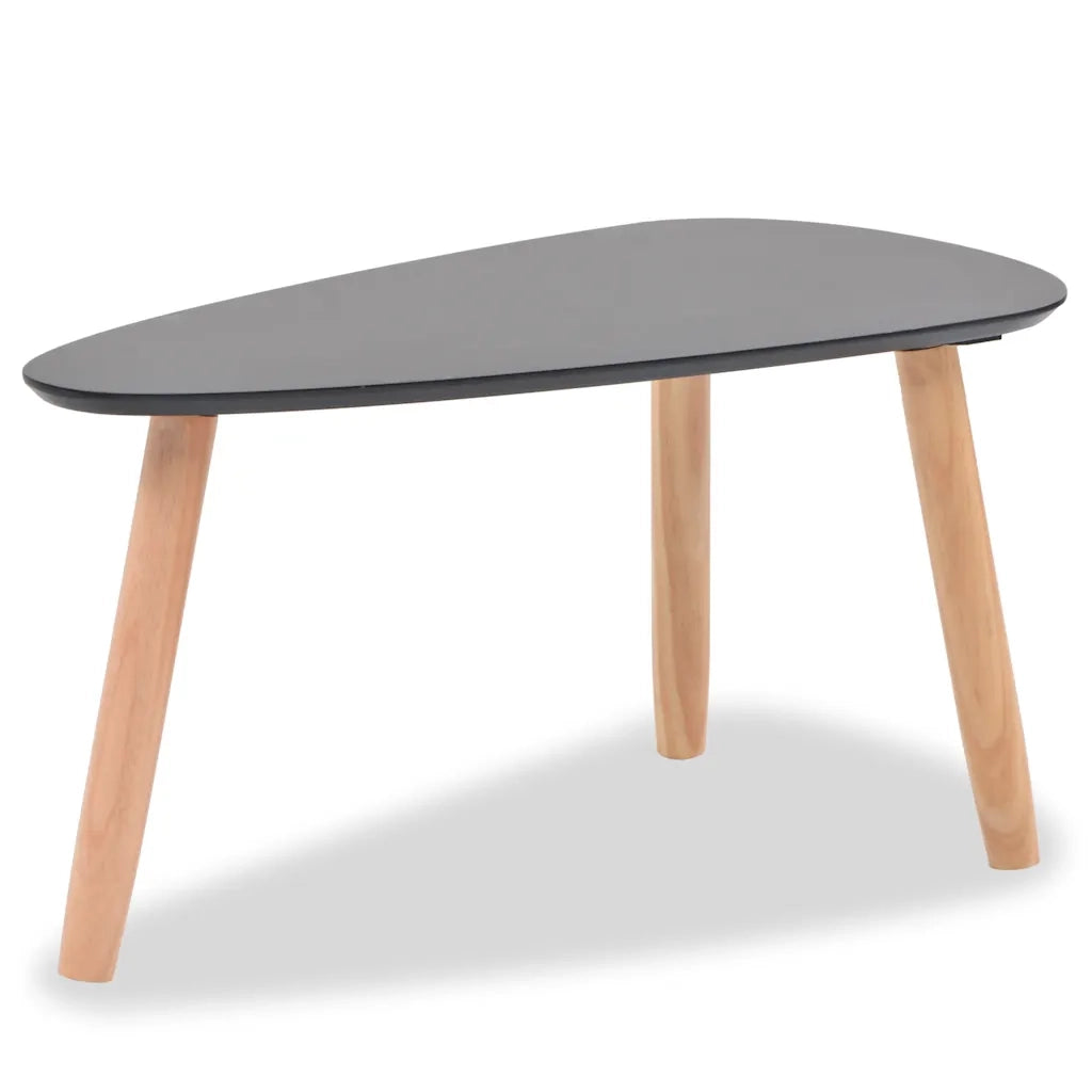 Set Tavolini Salotto 2pz in Legno Massello Massello Pino Nero 244732