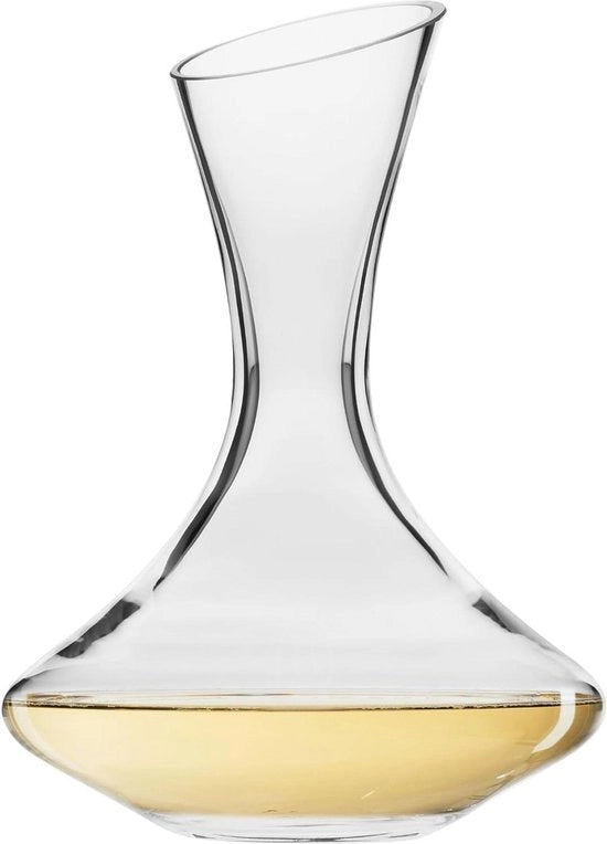 Decantatore a Vino in Vetro 750 ml, Prodotto Artigianale, Design Moderno e Elegante per Servire il Vino, Fatto in Europa