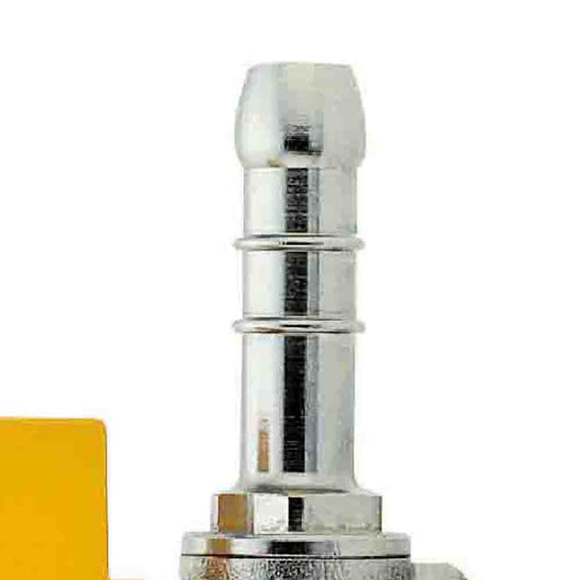 Rubinetto a sfera a squadra maschio con portagomma per gas metano