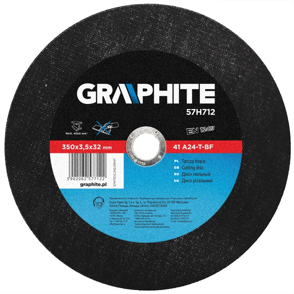 Topex 57h712 disco da taglio per er metallo 350 x 3,5 32 mm 41 a2