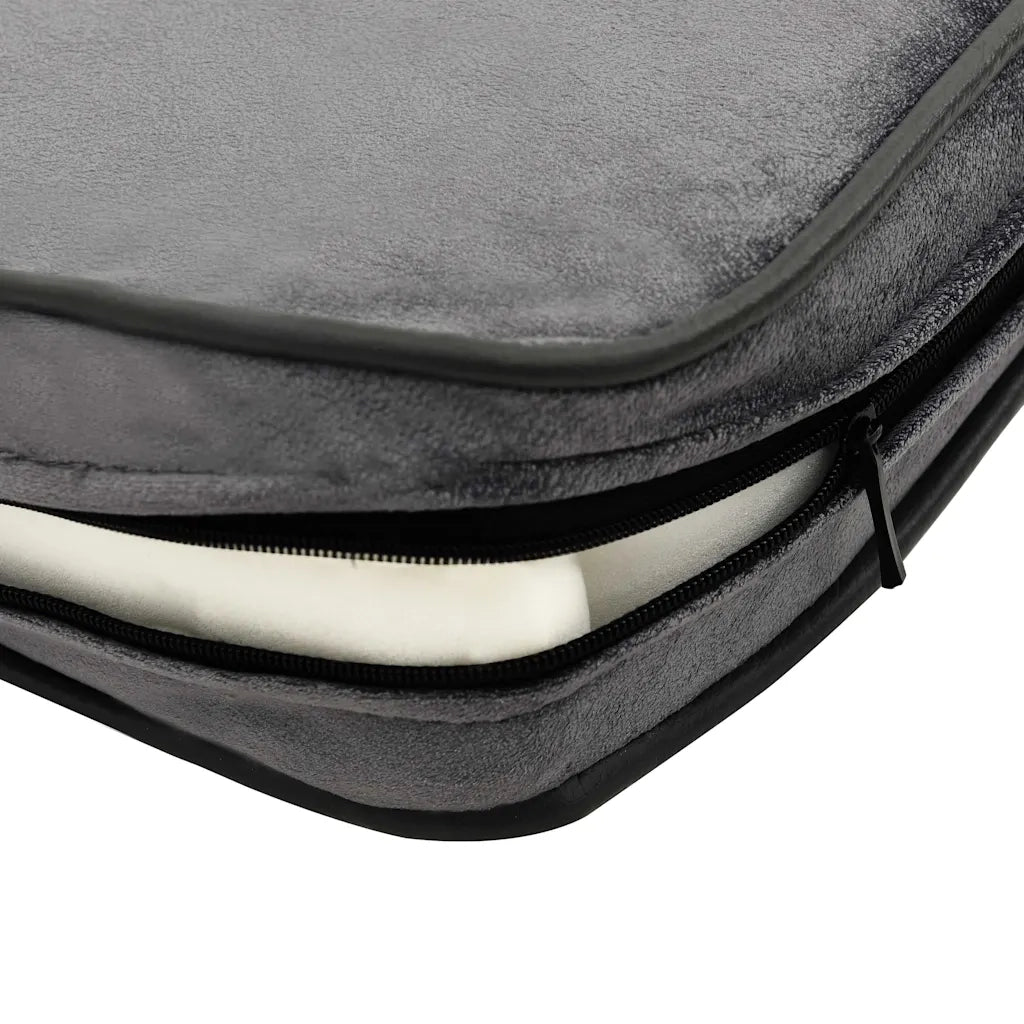 Divano per Cani Grigio 60x43x30 cm in Peluche e Similpelle 170959