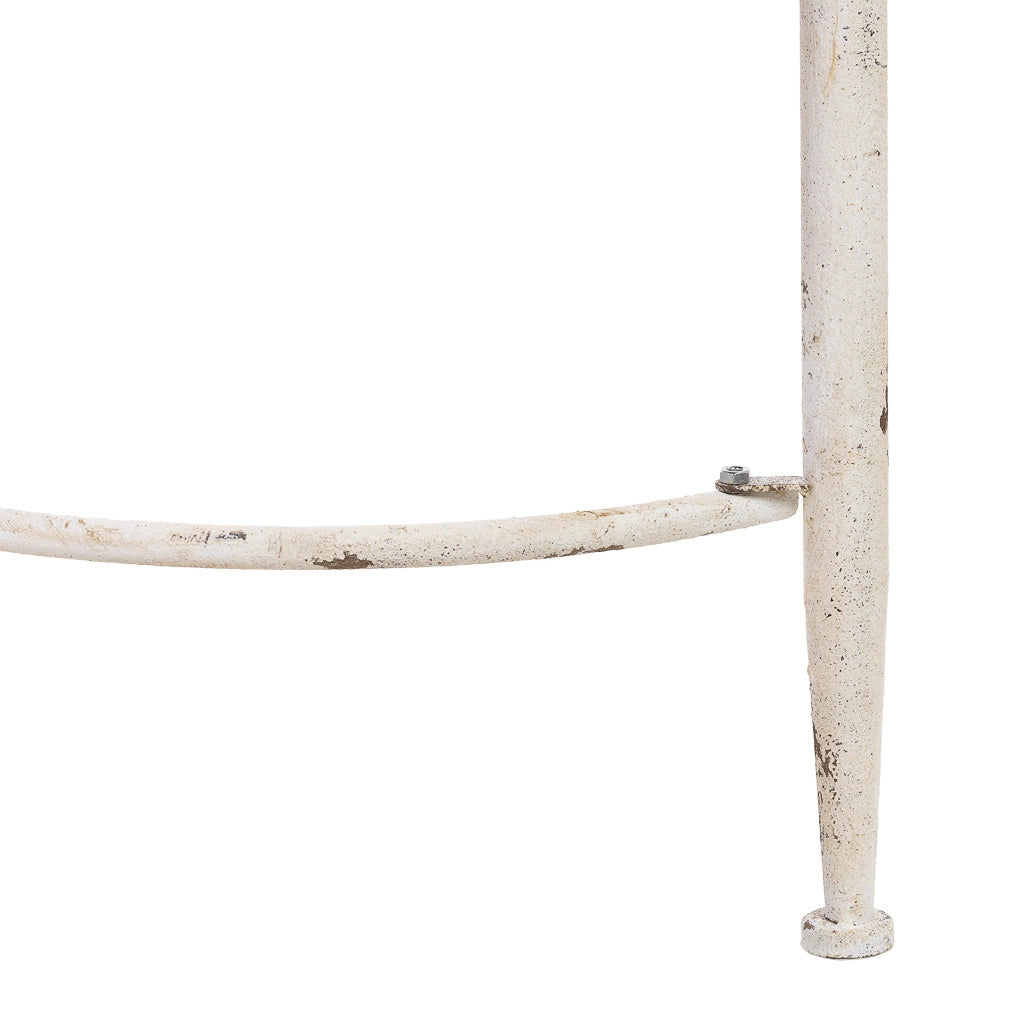 Tavolo rotondo in legno e metallo finitura invecchiata 75x75x80h cm