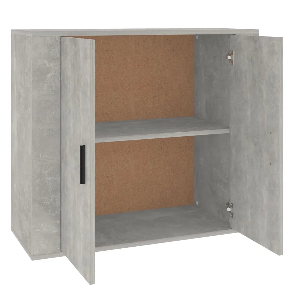 Credenza Grigio Cemento 80x33x70 cm in Legno Multistrato cod mxl 27819