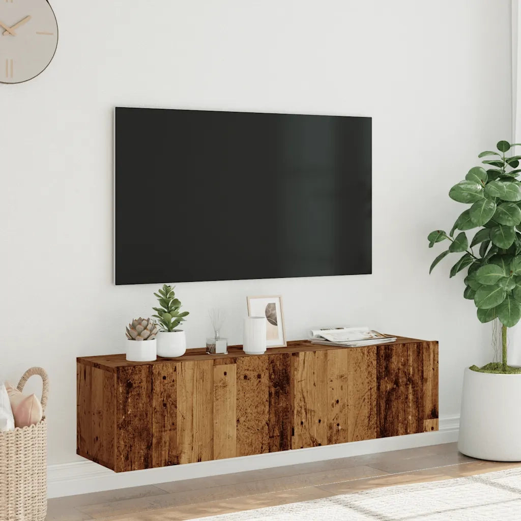 vidaXL Mobile TV a Parete Legno Antico 120x30x30 cm in Truciolato