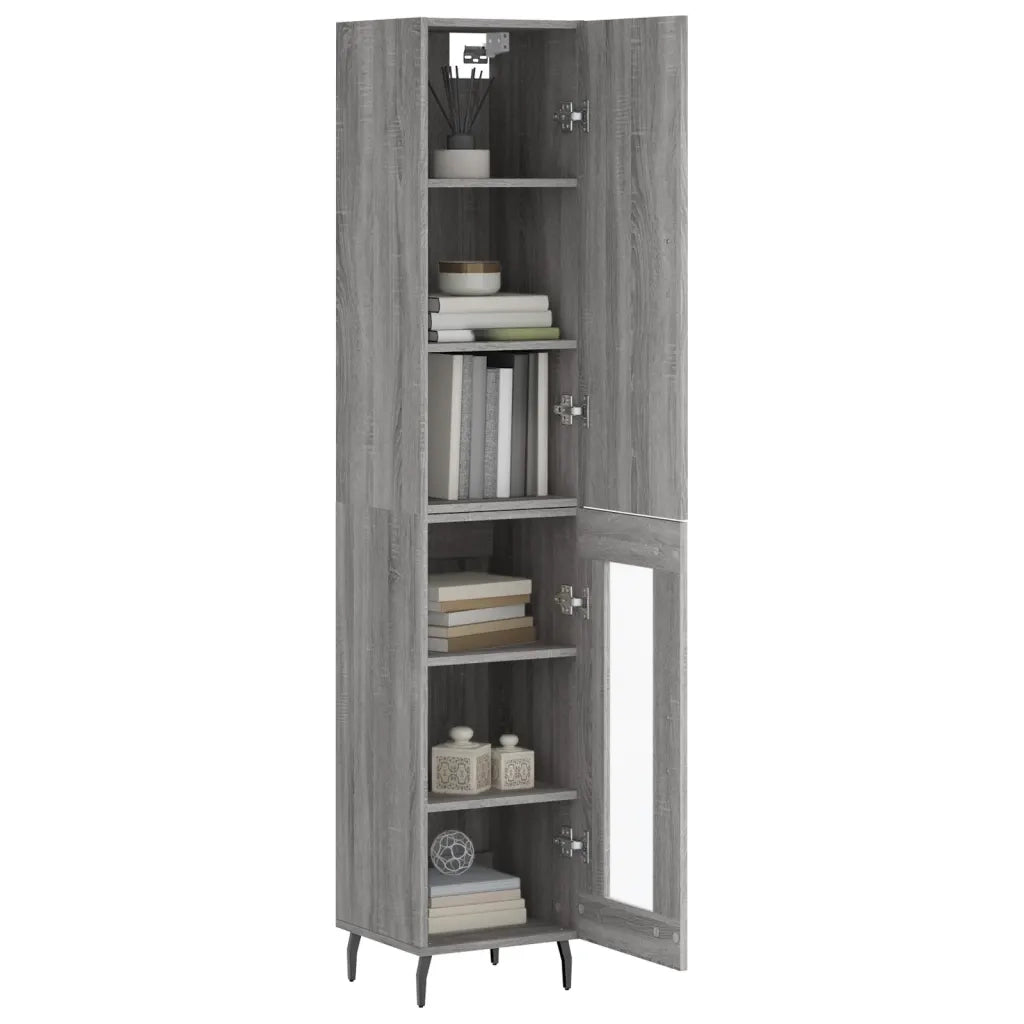 Credenza Grigio Sonoma 34,5x34x180 cm in Legno Multistrato 3199063