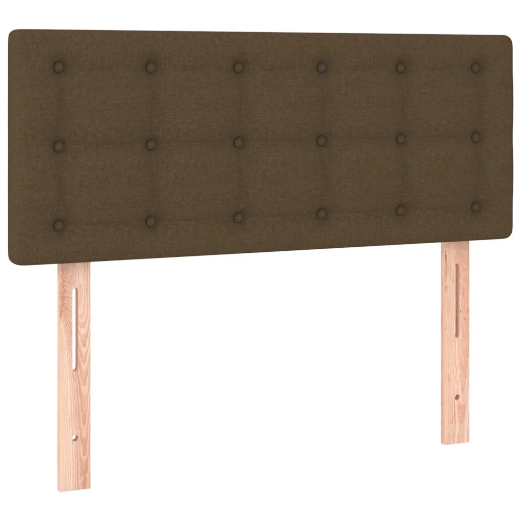 Giroletto a Molle con Materasso Marrone Scuro 80x200 cm Tessuto