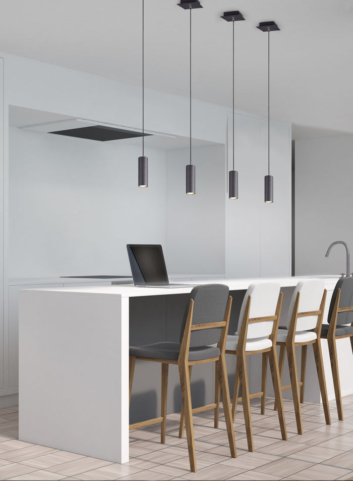 Lampada a sospensione cilindro Marley nero