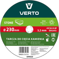 Topex 61h523 disco da taglio per er pietra, 230 x 3,2 x 22,2 m ds