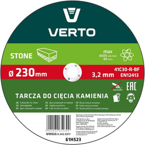 Topex 61h523 disco da taglio per er pietra, 230 x 3,2 x 22,2 m ds