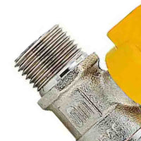 Rubinetto a sfera maschio per gpl con portagomma