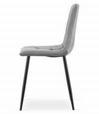 Valora PYRA CHAIR Velluto grigio chiaro Design moderno x2