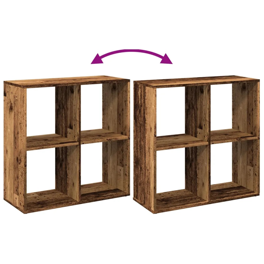 Libreria Divisorio Legno Vecchio 69,5x29x69,5 cm in Truciolato 858010