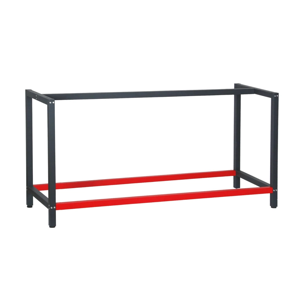 Gamba per banco da lavoro 175 cm supporto scrivania in acciaio rosso antracite imballo officina 16_0002510