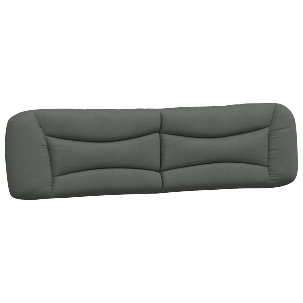 Coussin de tête de lit Hvar gris foncé 200 cm tissu